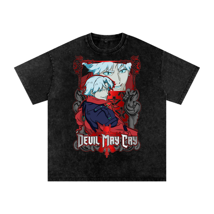 Devil May Cry Acid Wash Oversize T-Shirt