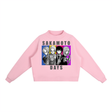 Sakamoto Days Essential Fleece Mid-Neck Crew Sweatshirt