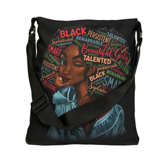 Black Beauty Adjustable Tote Bag (AOP) - IGZ Clothing 