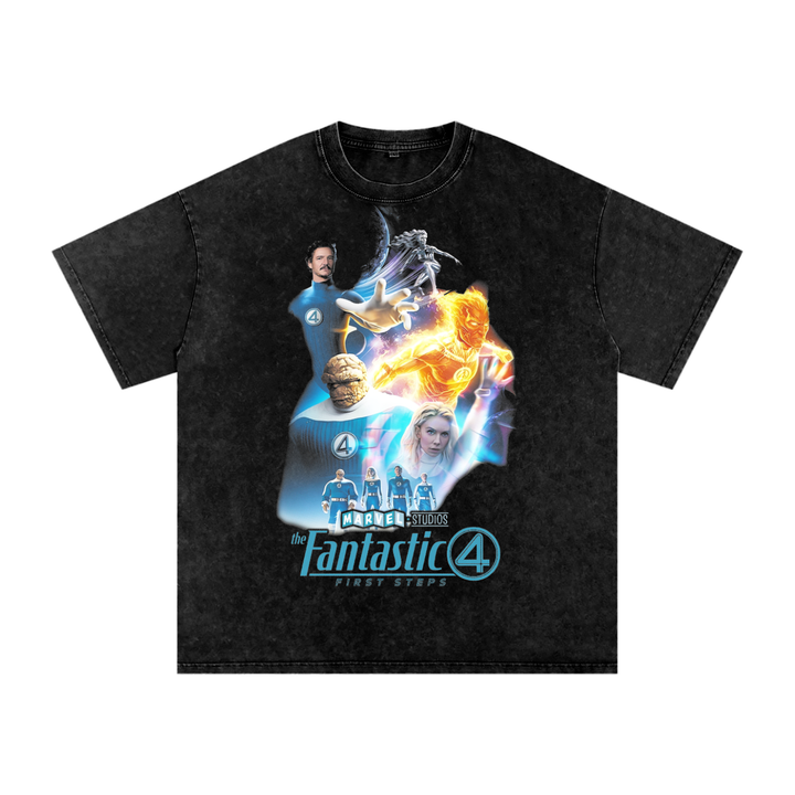 Fantastic Four Acid Wash Oversize T-Shirt