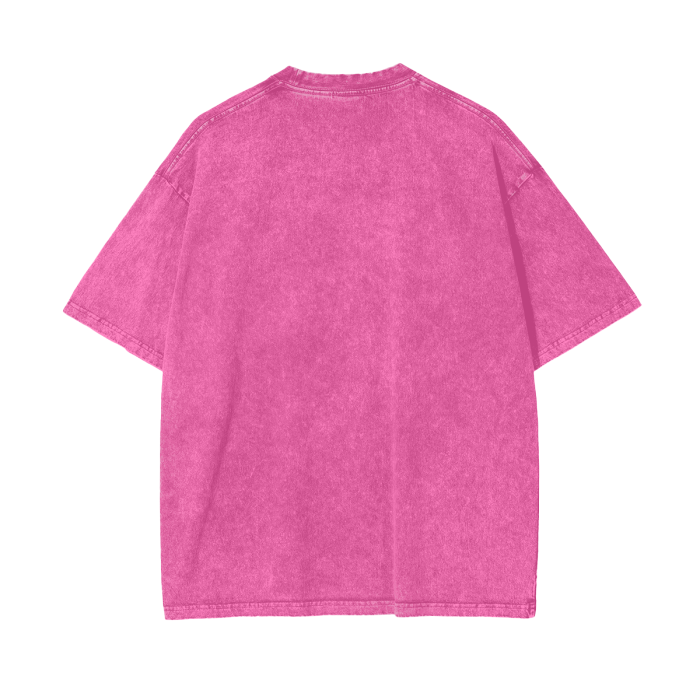 Pink gum Acid Wash Oversize T-Shirt