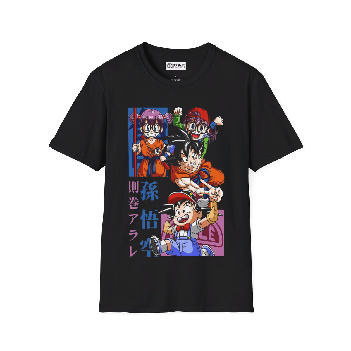 Arale and Goku Unisex Softstyle T-Shirt - IGZ Clothing 