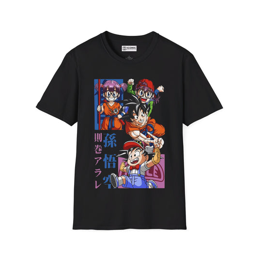 Arale and Goku Unisex Softstyle T-Shirt - IGZ Clothing 