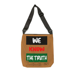 We Know The Truth Adjustable Tote Bag (AOP) - IGZ Clothing 