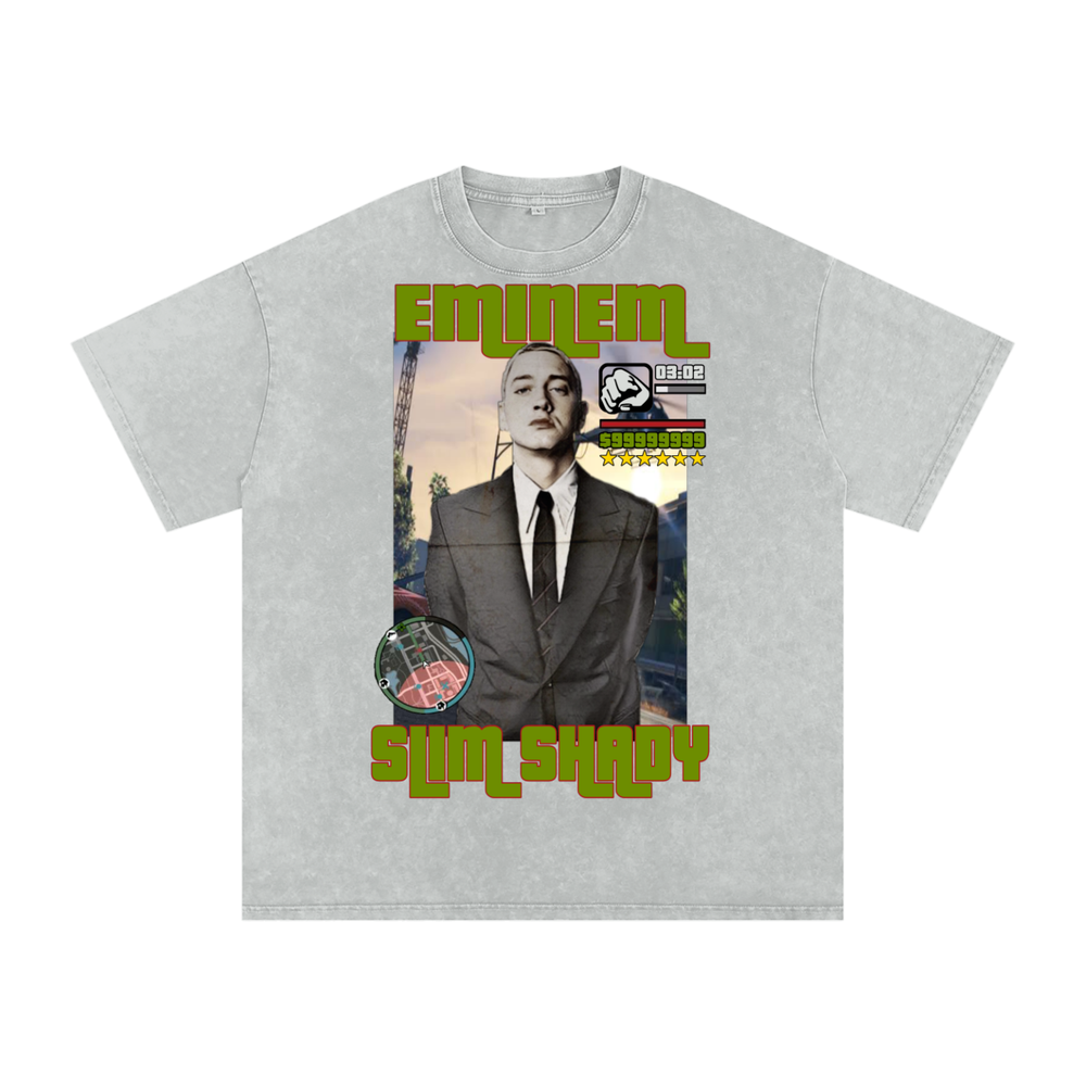 Eminem Acid Wash Oversize T-Shirt