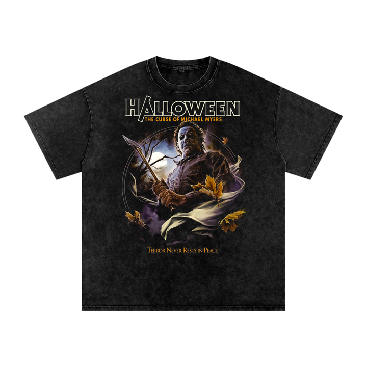 Halloween Acid Wash Oversize T-Shirt