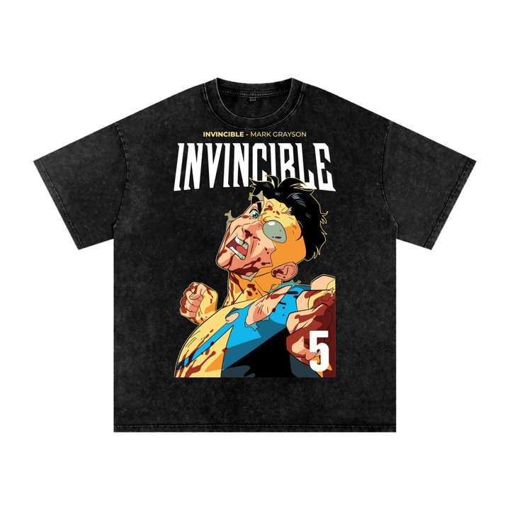 Invincible Acid Wash Oversize T-Shirt