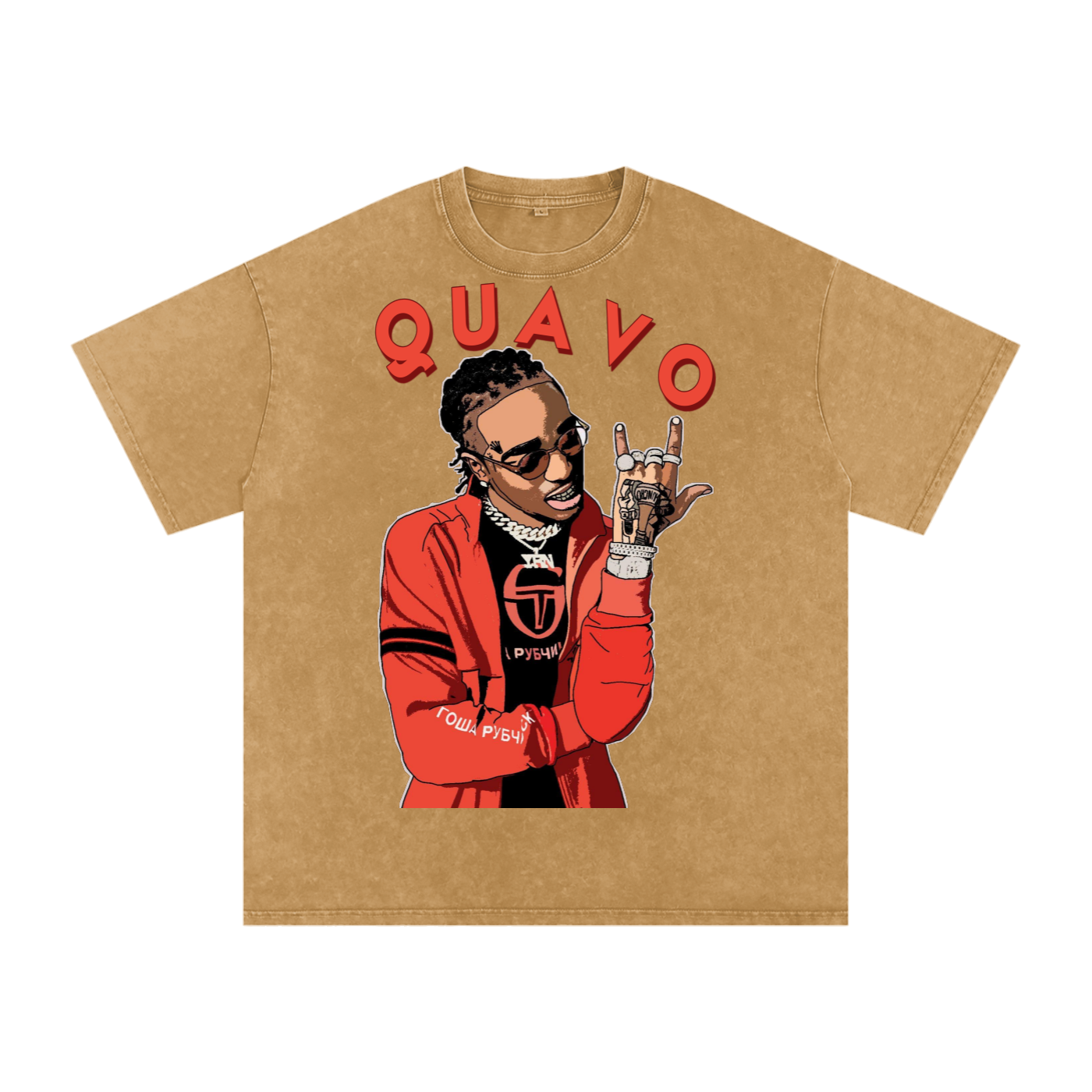 Quavo Acid Wash Oversize T-Shirt