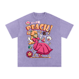 Peach Acid Wash Oversize T-Shirt