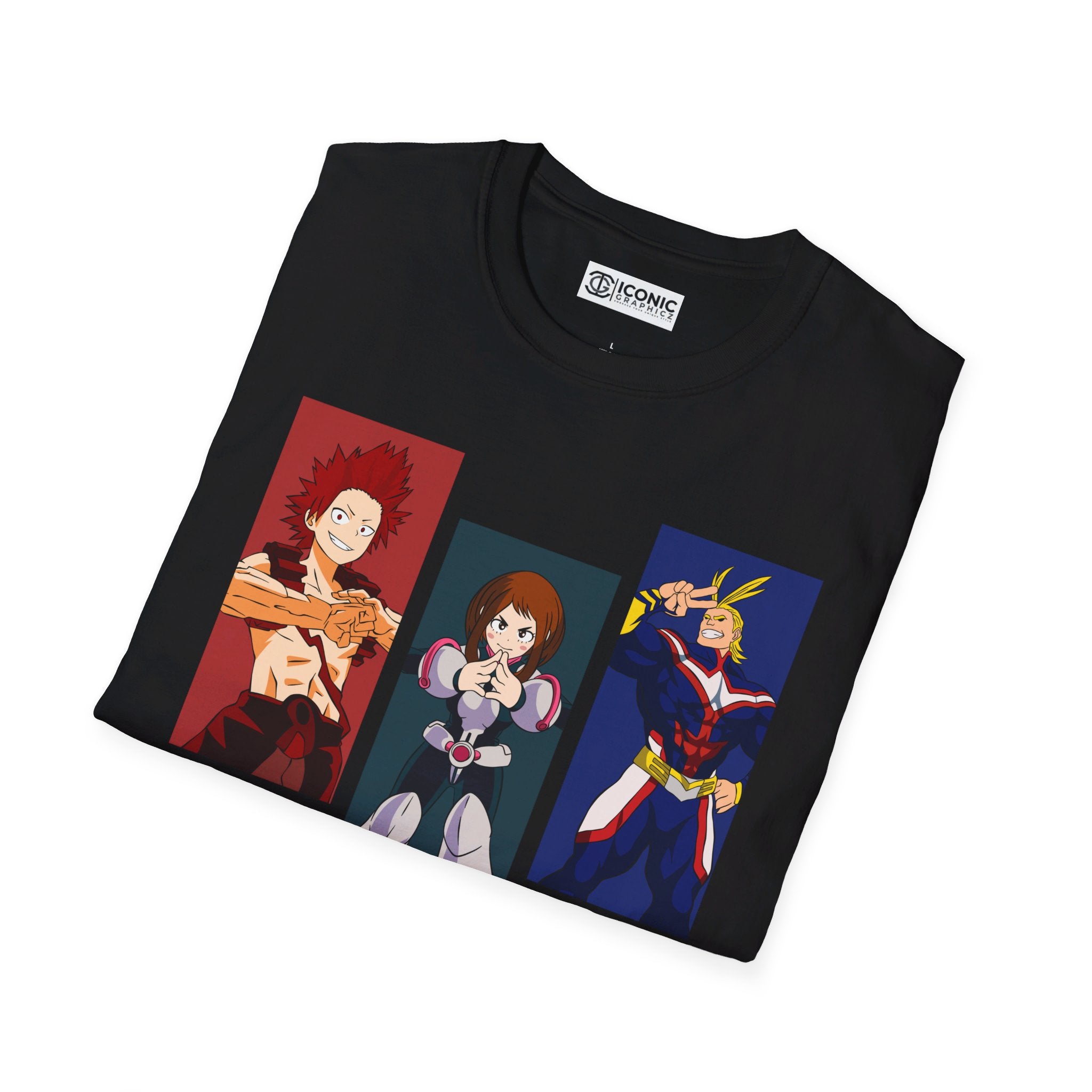 All Might and Kirishima MHA Unisex Softstyle T-Shirt - IGZ Clothing 