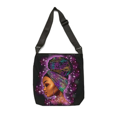 Black Beauty Adjustable Tote Bag (AOP) - IGZ Clothing 