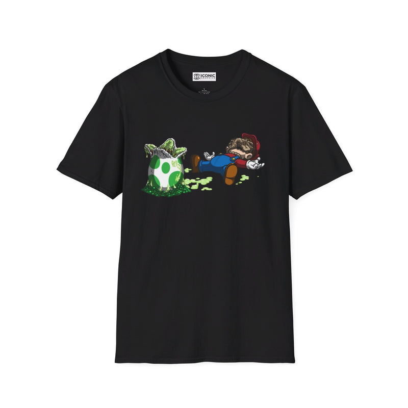 Alien and Mario Unisex Softstyle T-Shirt - IGZ Clothing 