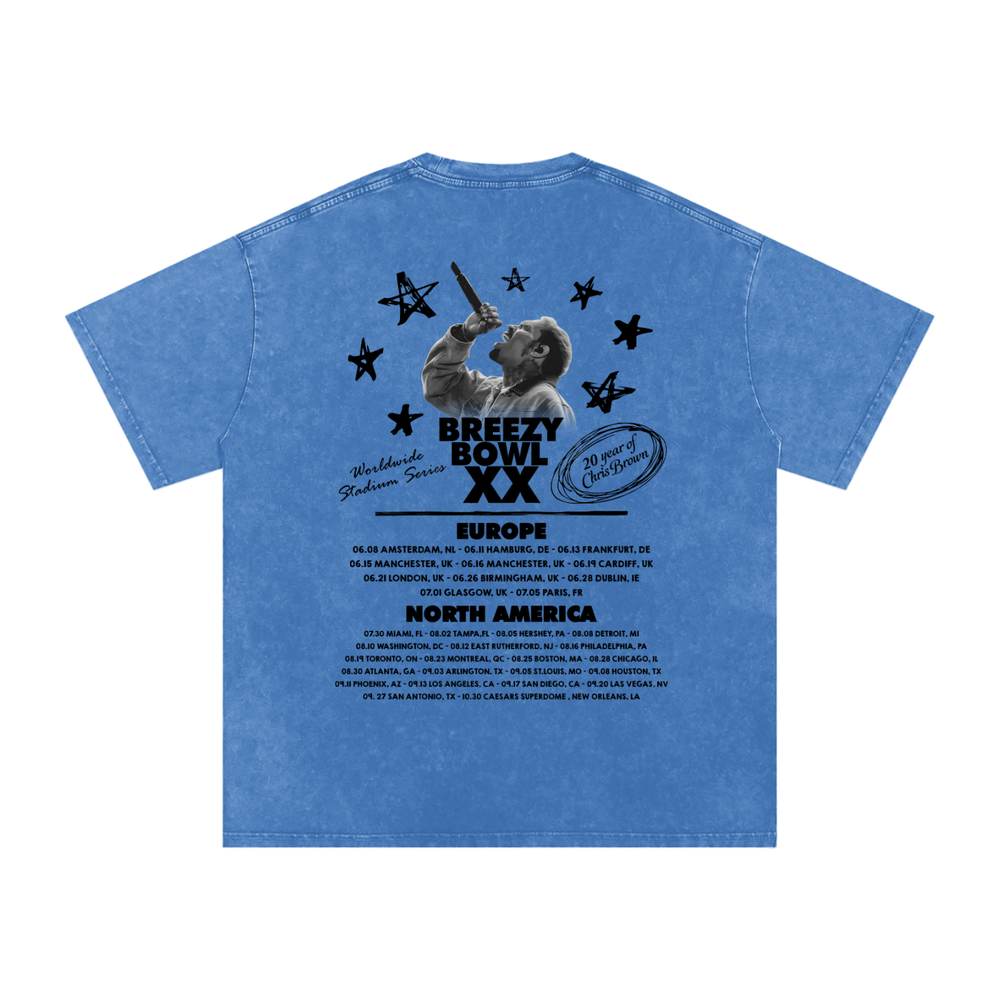 Chris Brown Breezy Bowl Acid Wash Oversize T-Shirt