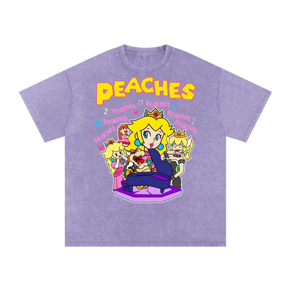 Peaches Acid Wash Oversize T-Shirt