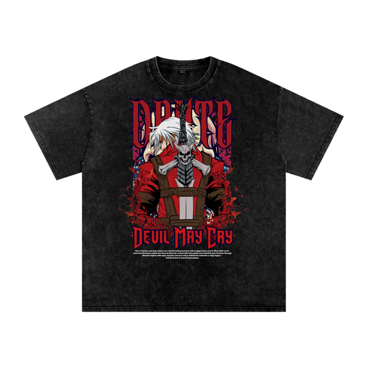 Devil May Cry Acid Wash Oversize T-Shirt