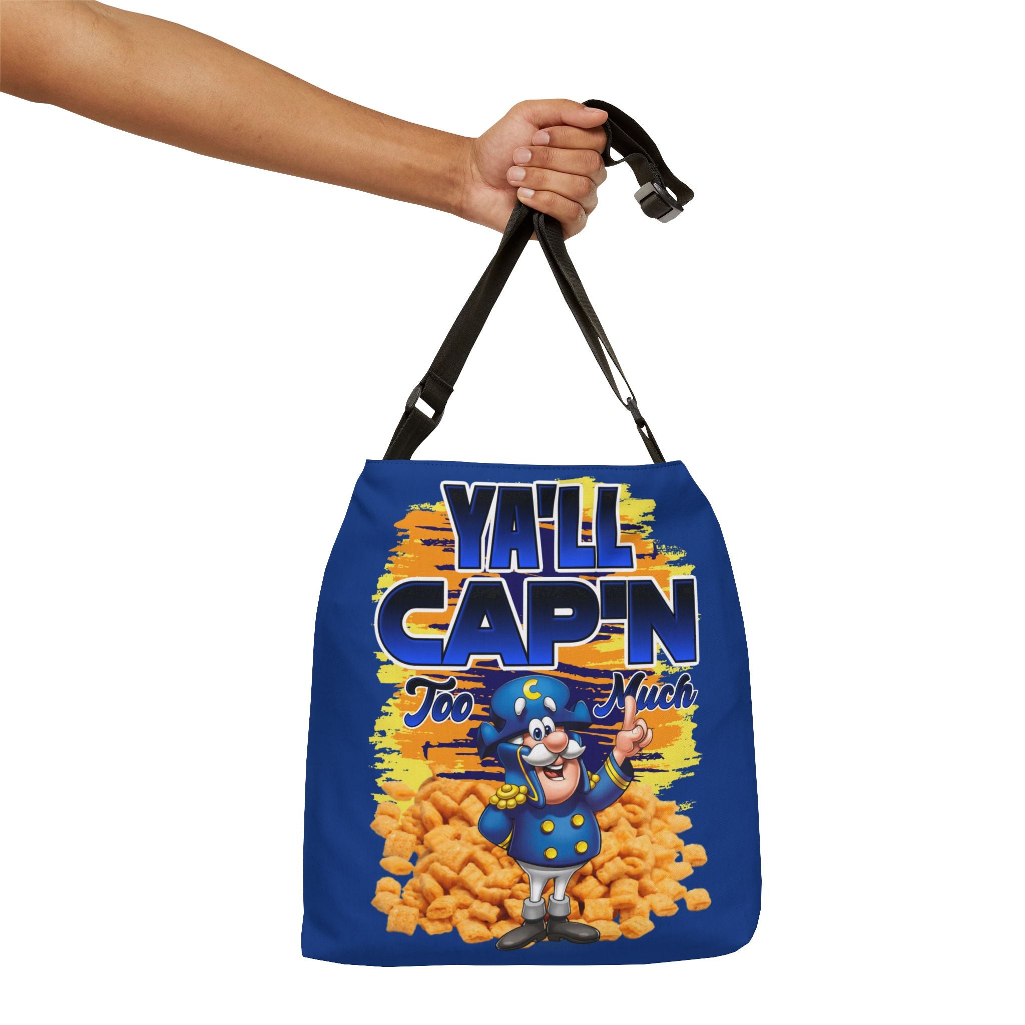 Yall Capn too much Adjustable Tote Bag (AOP) - 