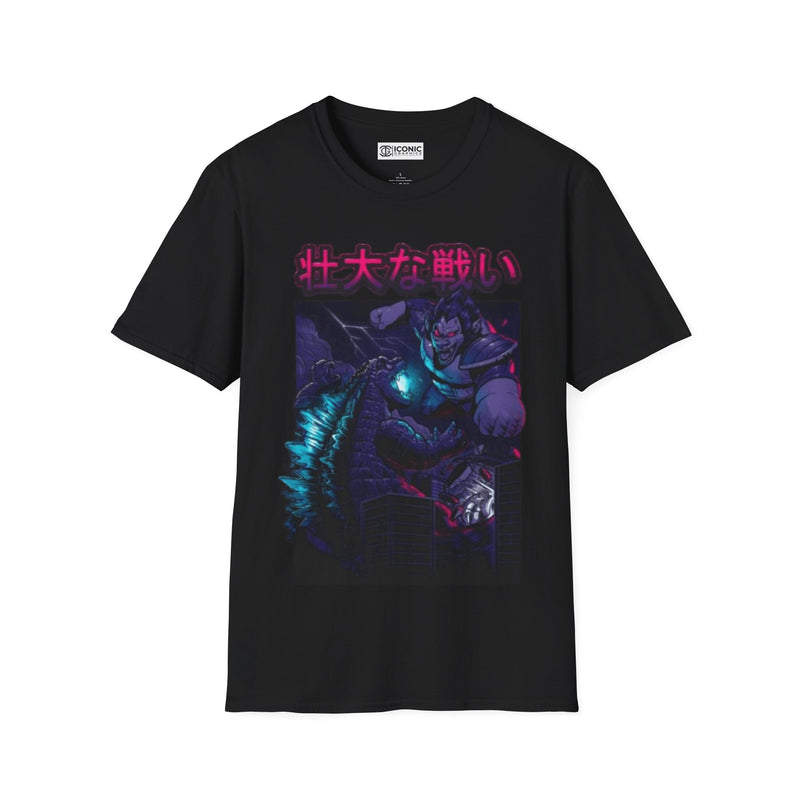 Vegeta vs Godzilla Unisex Softstyle T-Shirt - IGZ Clothing 