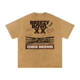 Chris Brown Breezy Bowl Acid Wash Oversize T-Shirt