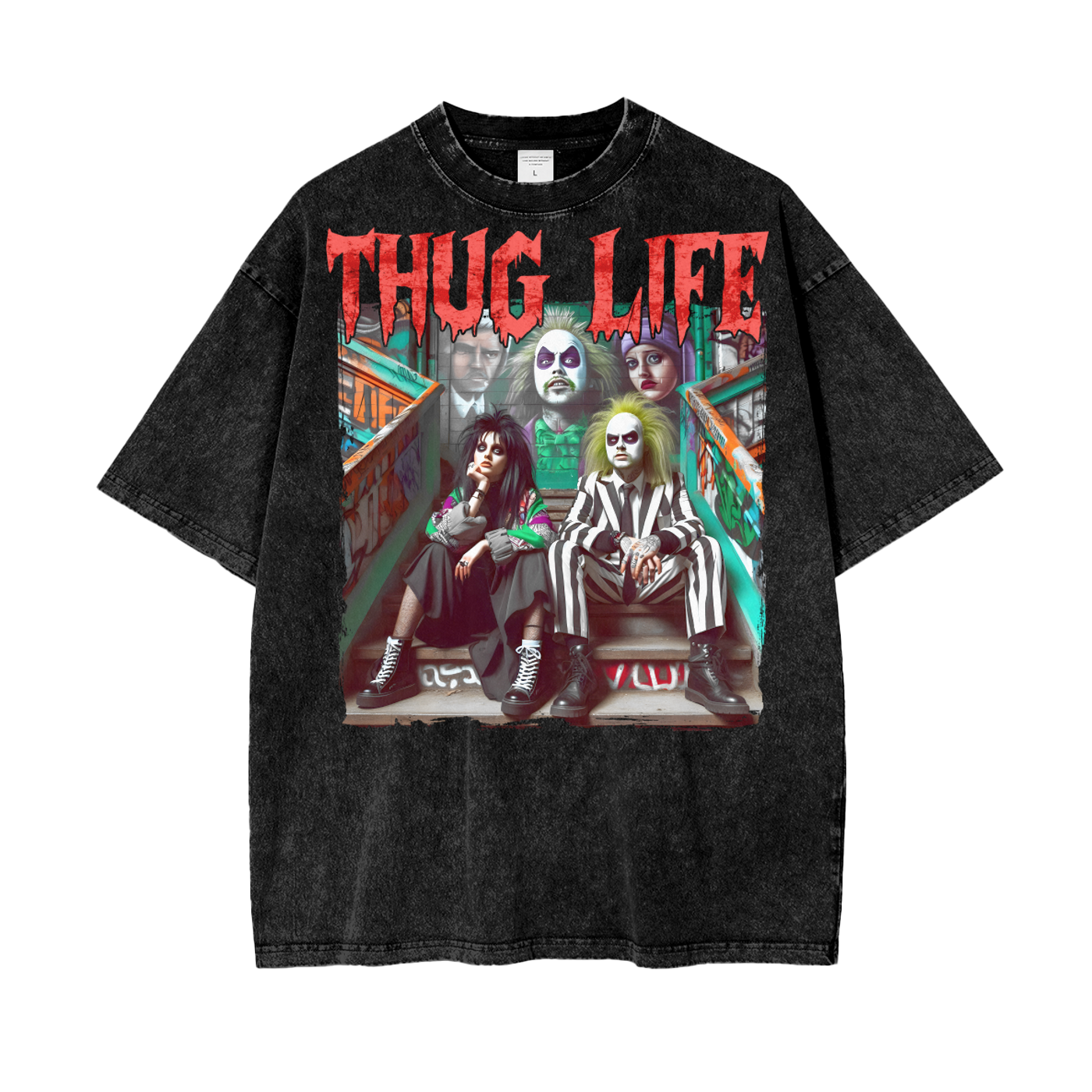 Beetlejuice Oversize Snow Washed T-Shirt