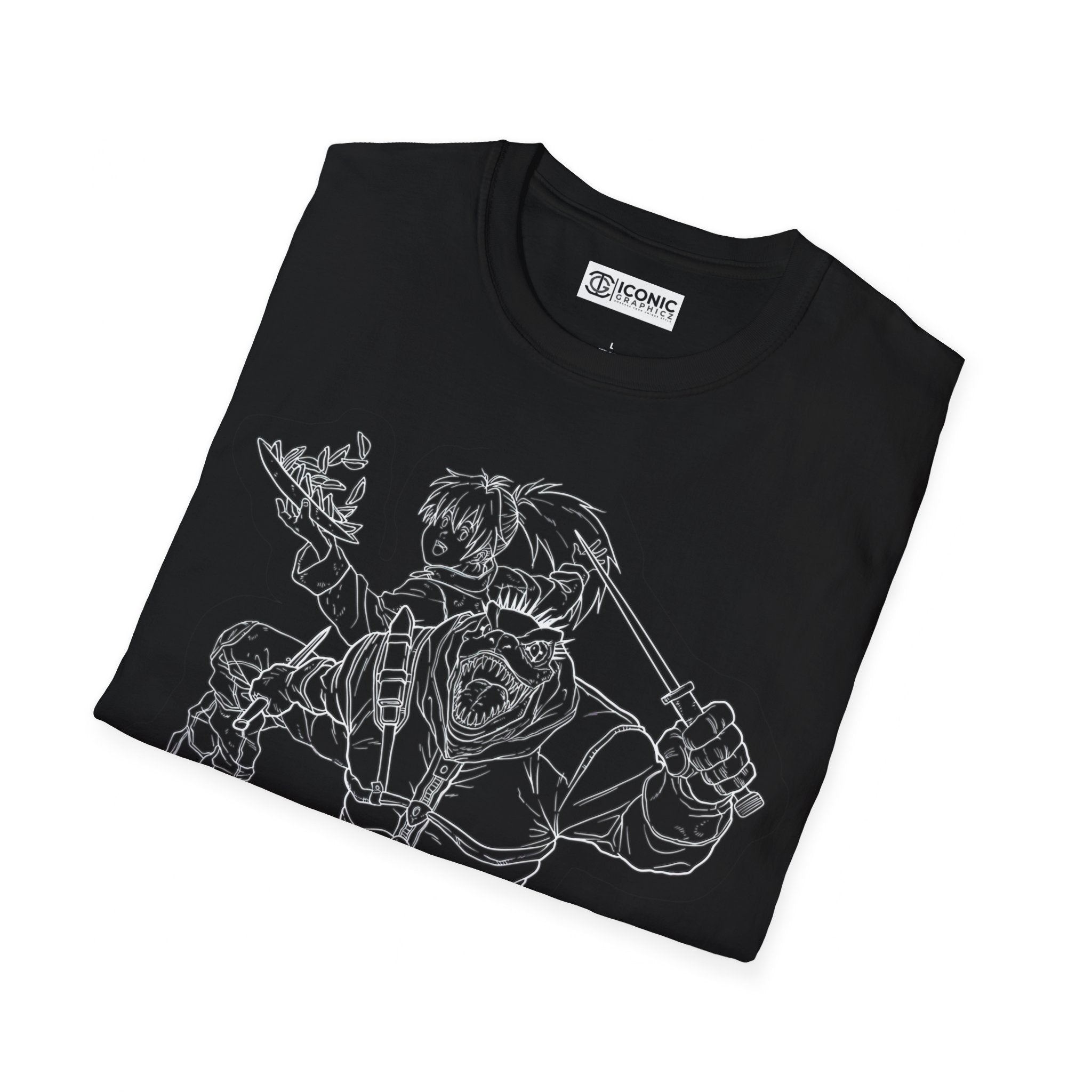 Dorohedoro Kaiman and Nikaido Unisex Softstyle T-Shirt - IGZ Clothing 