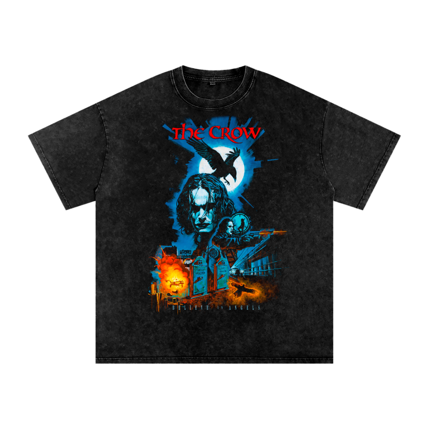 The Crow Acid Wash Oversize T-Shirt