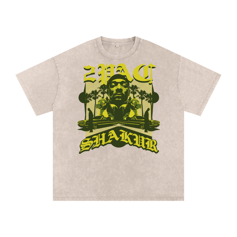 Tupac Shakur Acid Wash Oversize T-Shirt