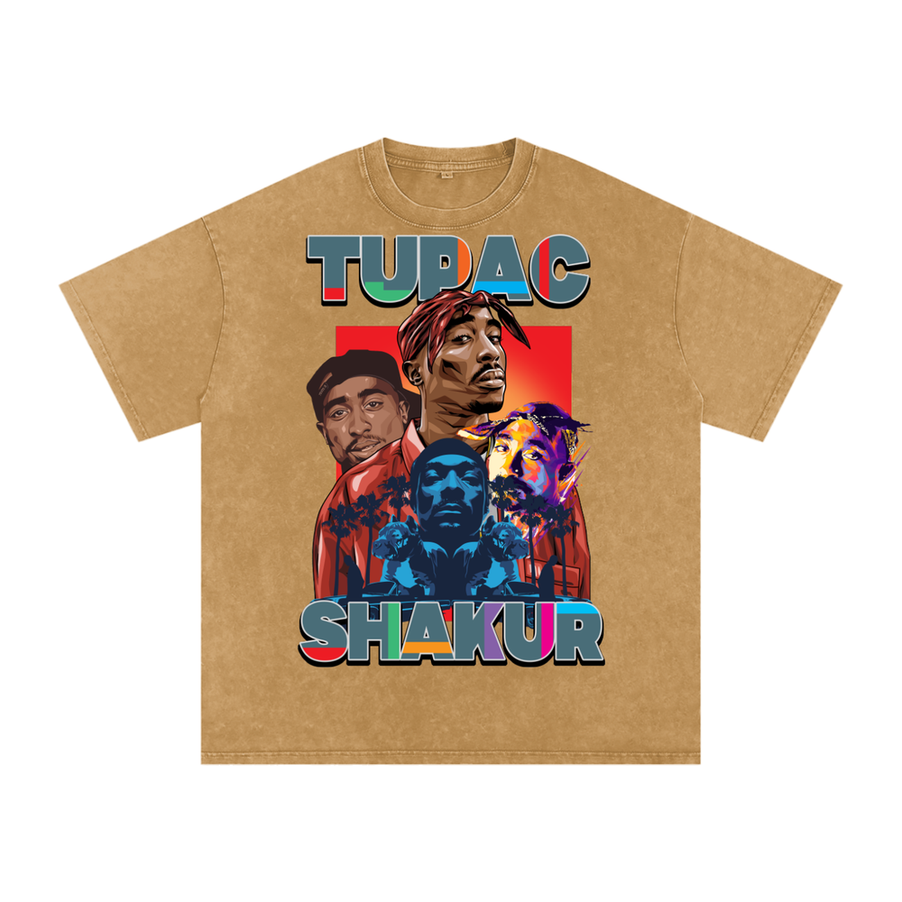 Tupac Shakur Acid Wash Oversize T-Shirt