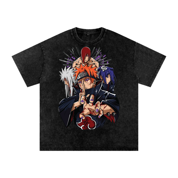 Pain Naruto Acid Wash Oversize T-Shirt