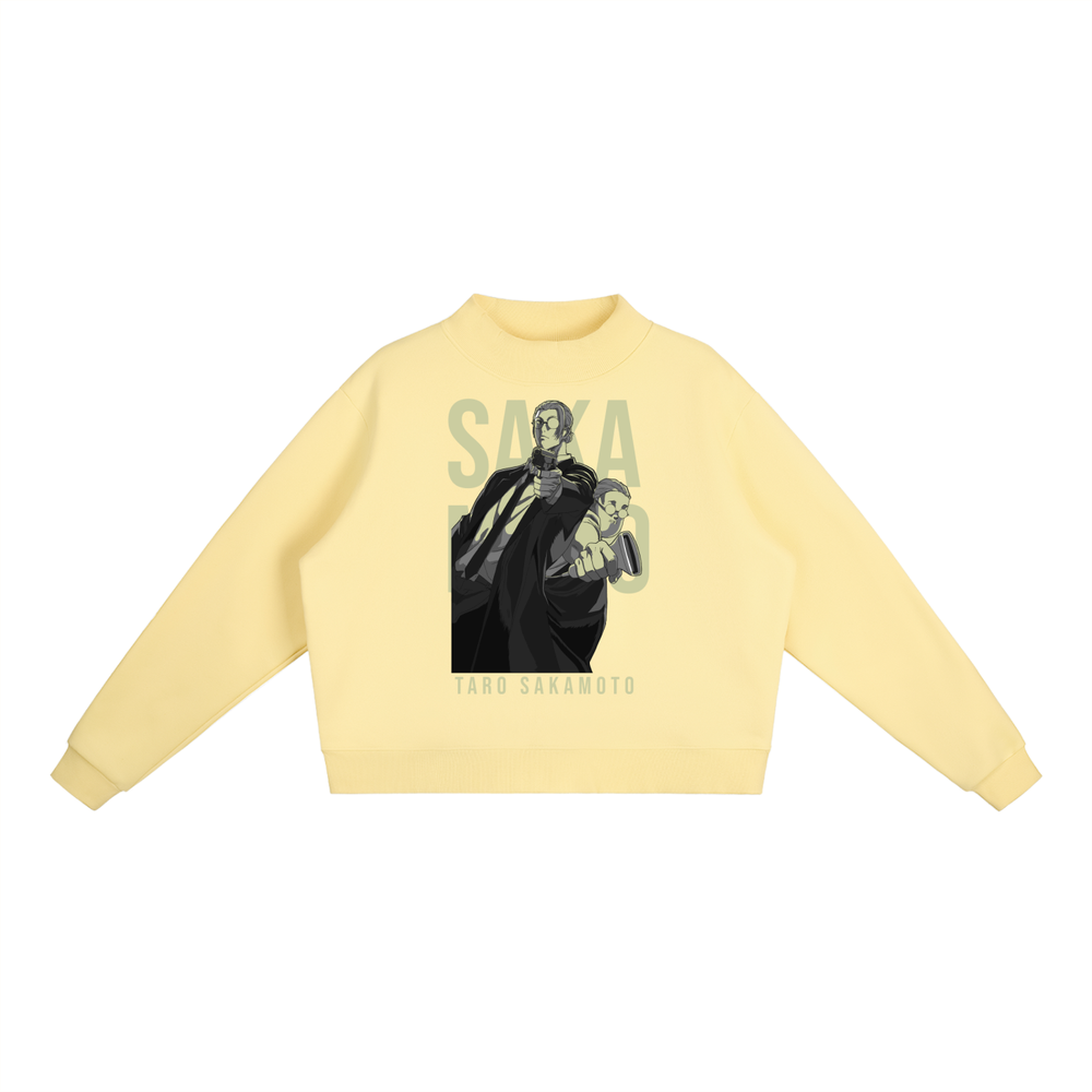 Sakamoto Days Essential Fleece Mid-Neck Crew Sweatshirt