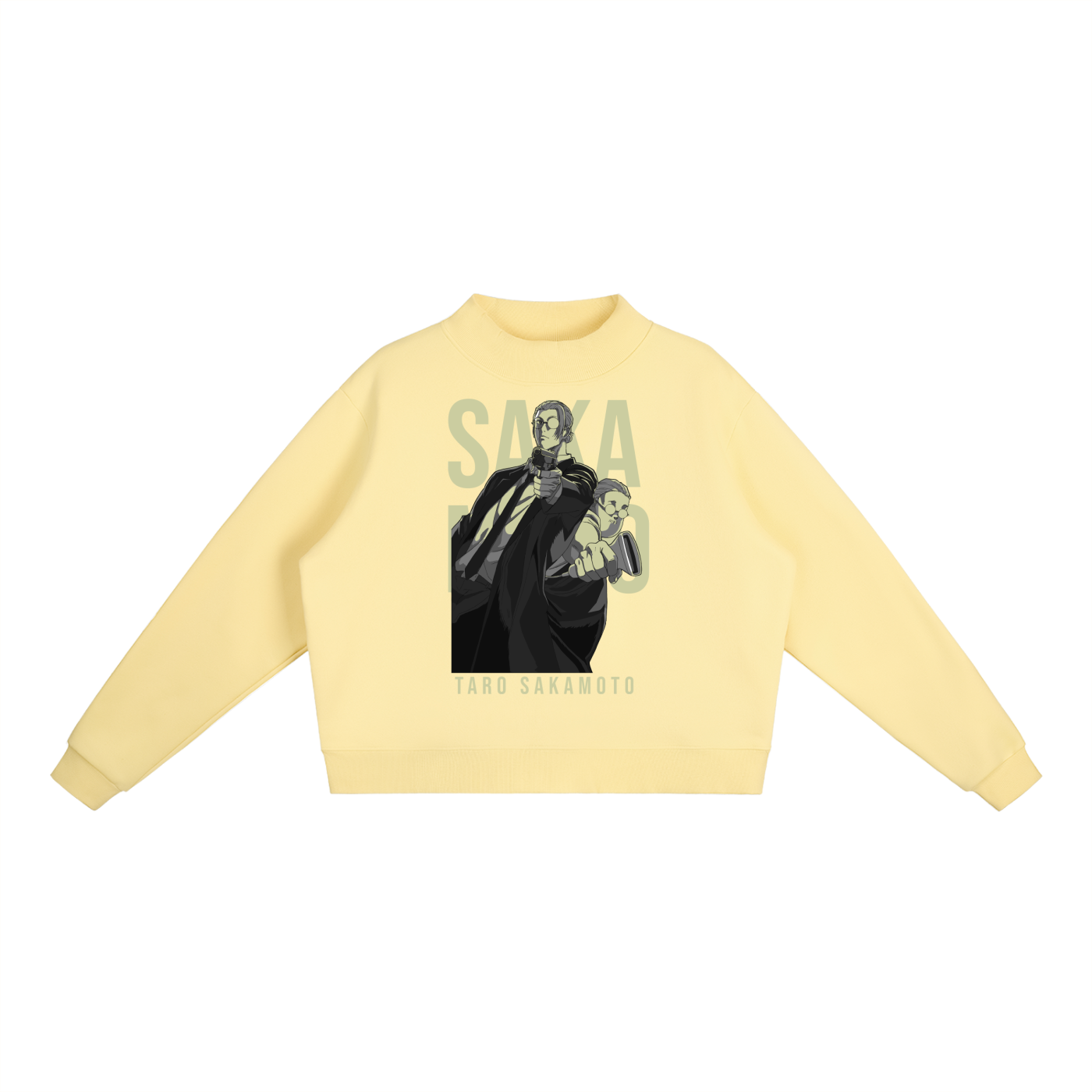 Sakamoto Days Essential Fleece Mid-Neck Crew Sweatshirt