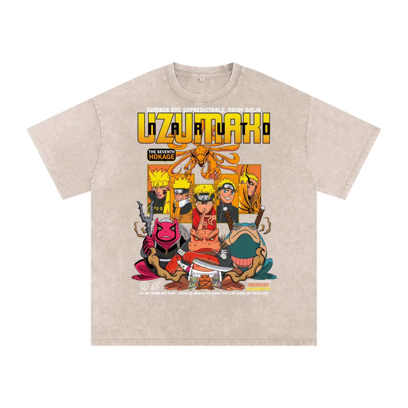Naruto Acid Wash Oversize T-Shirt