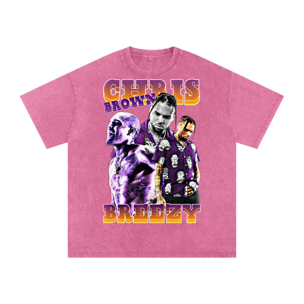Chris Brown Acid Wash Oversize T-Shirt