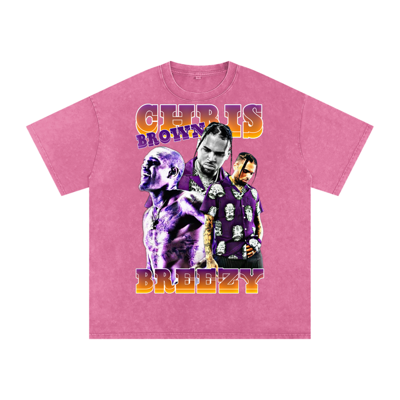 Chris Brown Acid Wash Oversize T-Shirt