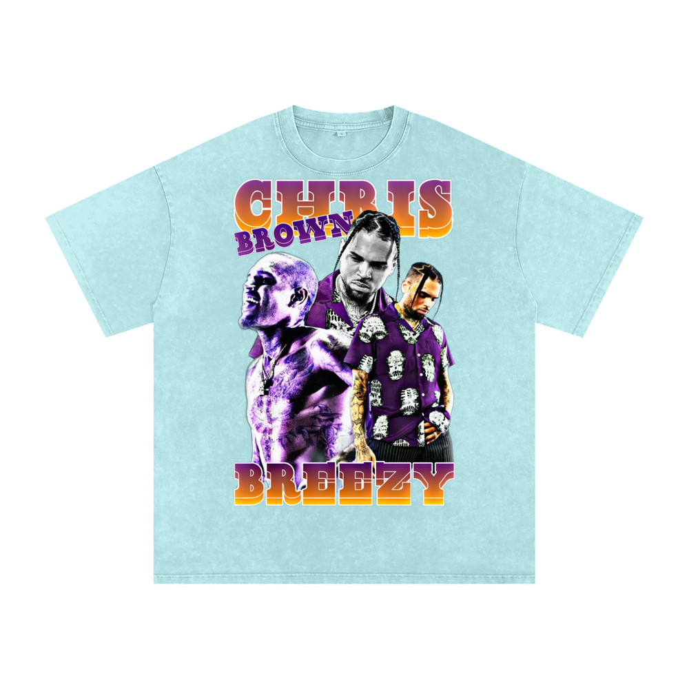 Chris Brown Acid Wash Oversize T-Shirt
