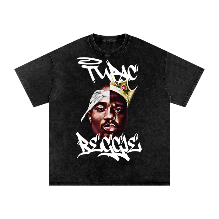Tupac x Biggie Acid Wash Oversize T-Shirt