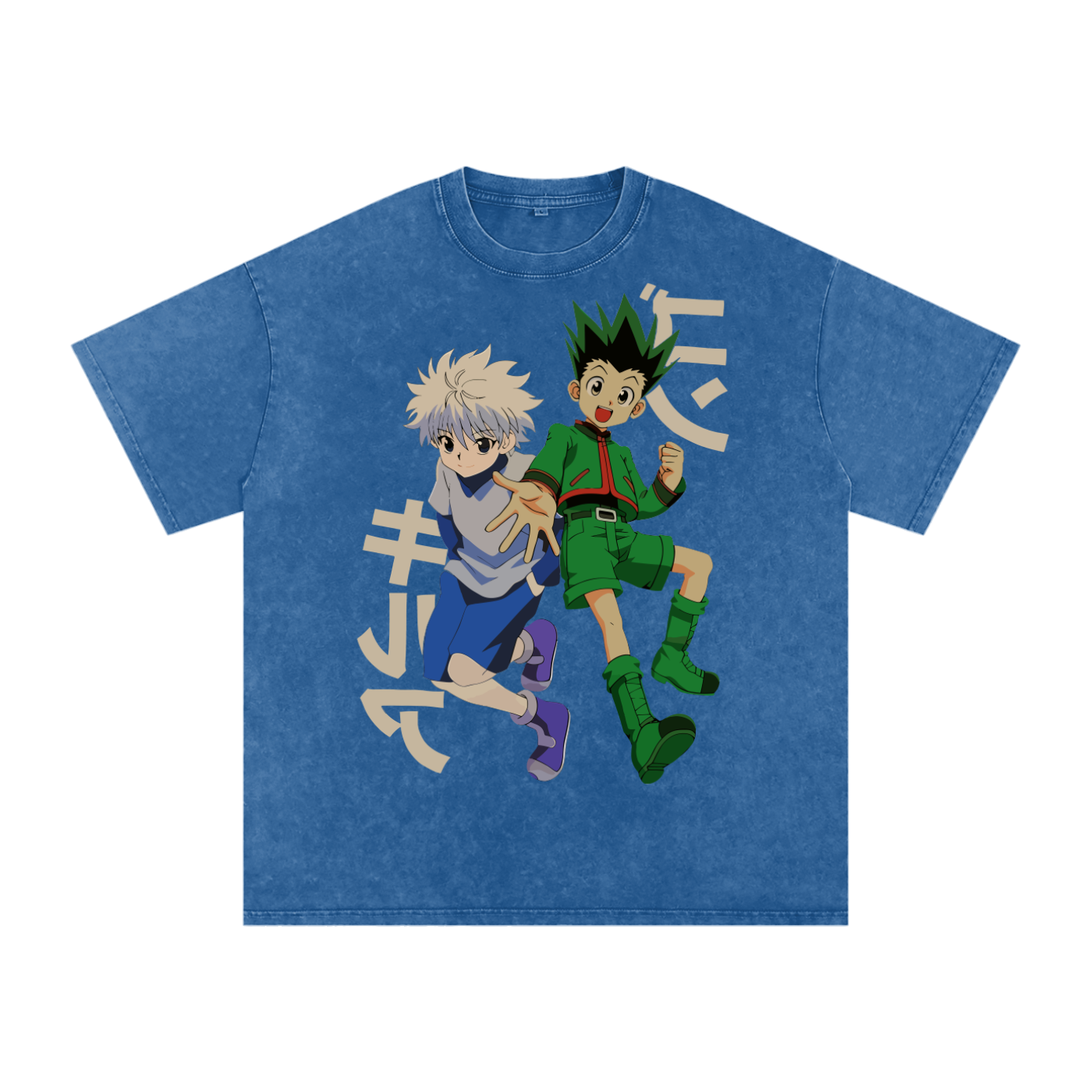 Gon x Killua Hunter x Hunter Acid Wash Oversize T-Shirt