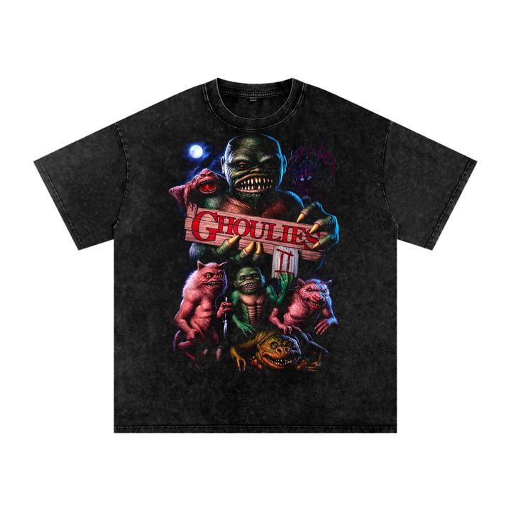 Ghoulies Acid Wash Oversize T-Shirt