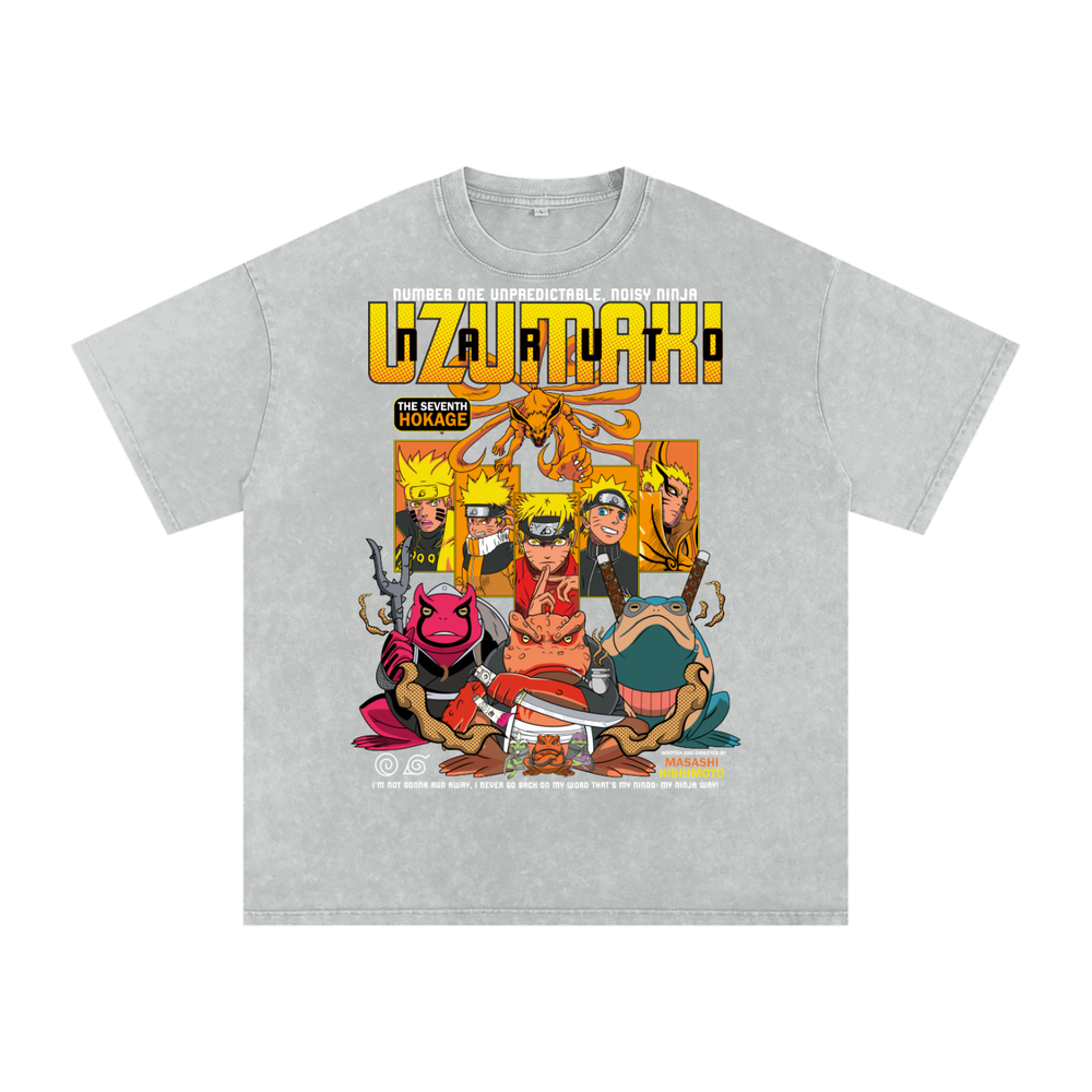 Naruto Acid Wash Oversize T-Shirt