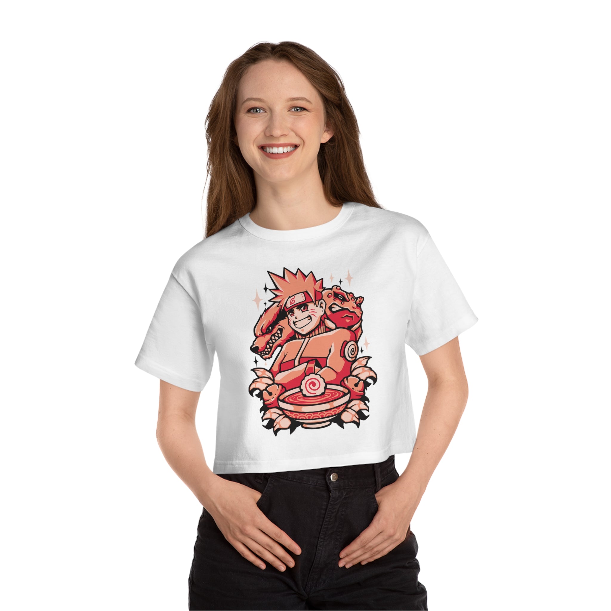 Uzumaki Naruto Champion Women's Heritage Cropped T-Shirt