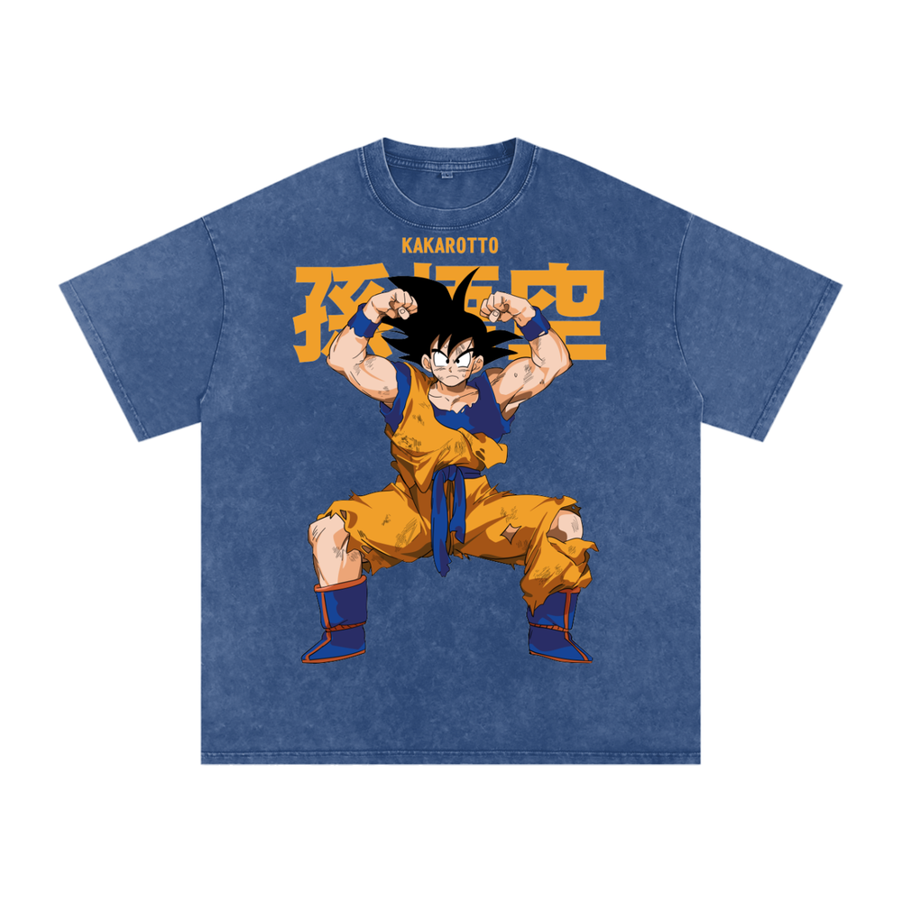 Goku Dragon ball Acid Wash Oversize T-Shirt