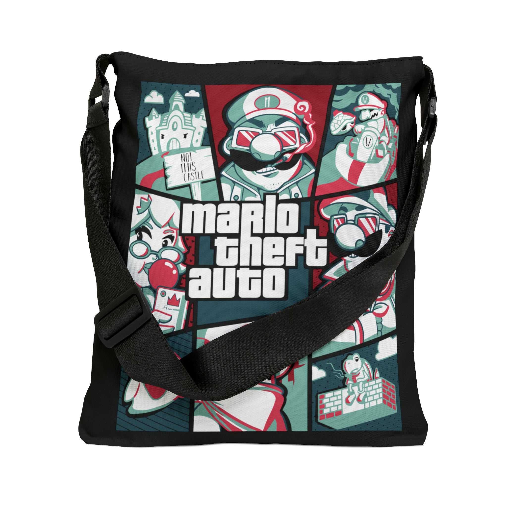 Mario Adjustable Tote Bag (AOP) - IGZ Clothing 