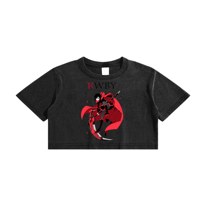 Ruby Red Crop Top T-Shirt - 