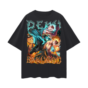 Deku x Bakugo My hero academia Oversize Deep Drop Shoulder Tee