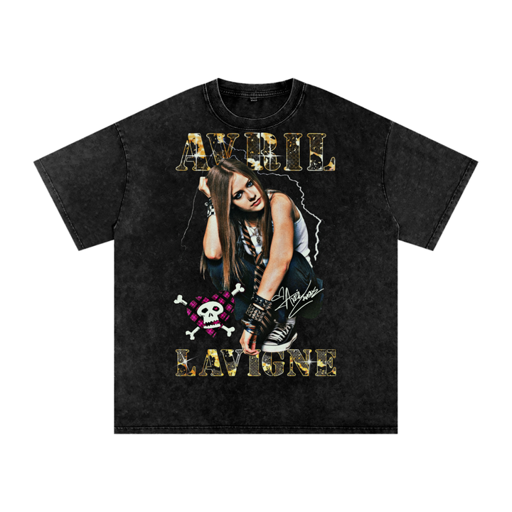 Avril Lavigne Acid Wash Oversize T-Shirt