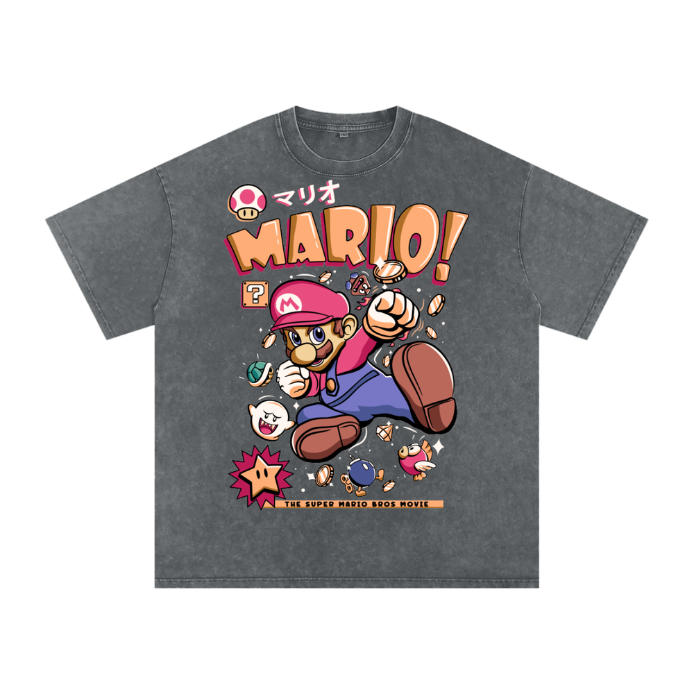 Mario Acid Wash Oversize T-Shirt