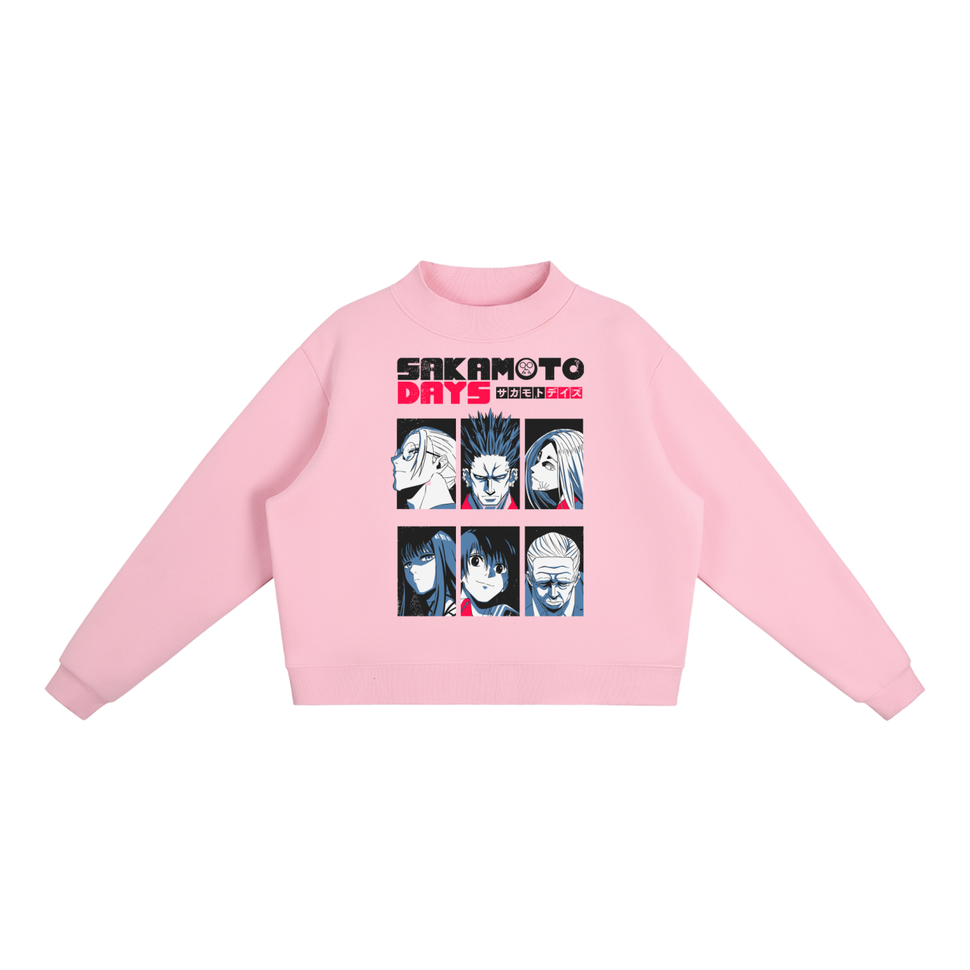 Sakamoto Days Essential Fleece Mid-Neck Crew Sweatshirt