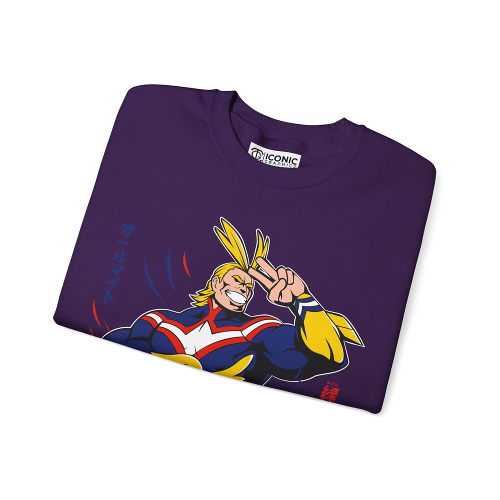 All Might and Deku Heavy Blend Crewneck Sweatshirt Printify