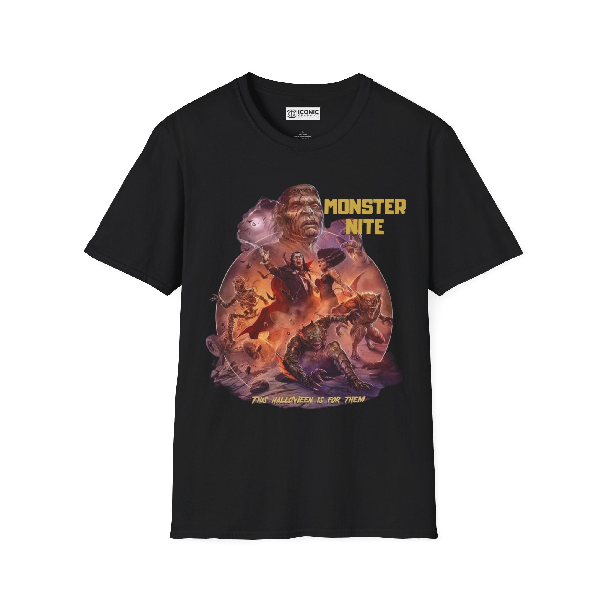 Monster Nite Unisex Softstyle T-Shirt - IGZ Clothing 