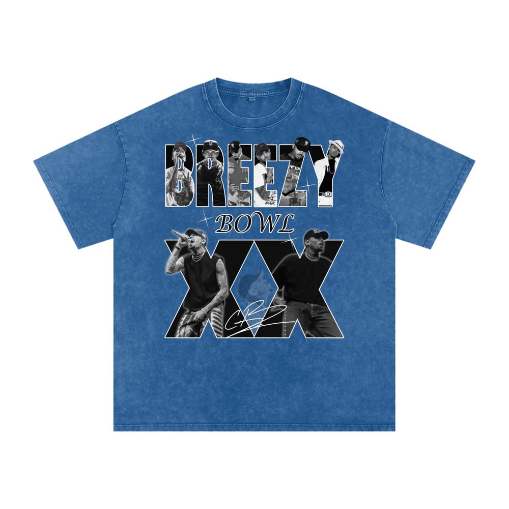 Chris Brown Breezy Bowl Acid Wash Oversize T-Shirt