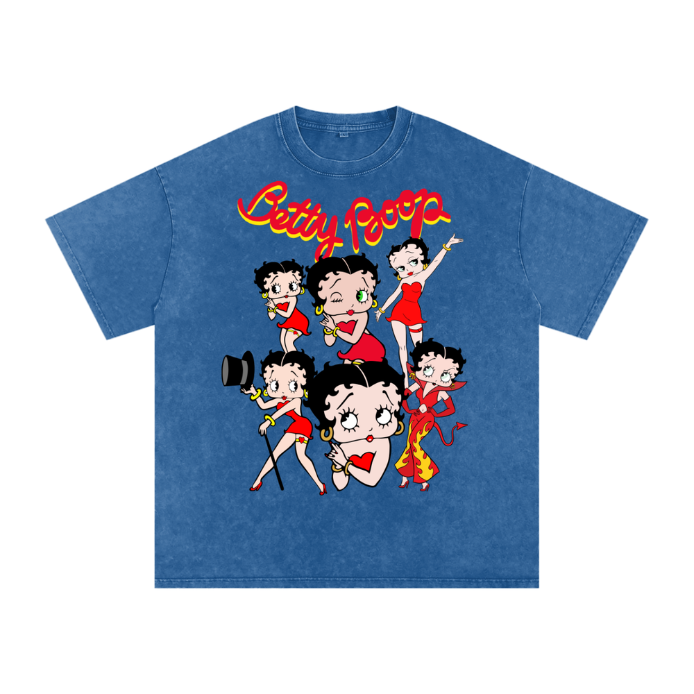 Betty Boop Acid Wash Oversize T-Shirt